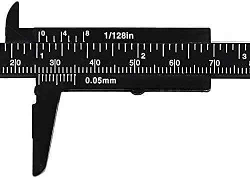 SLATIOM 4PC 1PCS 0-80mm Double Rule Scale Plástico Palier Vernier Medição do aluno Mini Régua de ferramentas