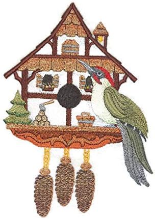 BeyondVision Custom e exclusivo, Amazing Birdhouse [casa de pássaros alemães com madeira verde da Eurásia] Ferro bordado On/Sew Patch