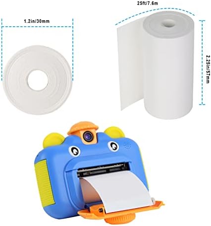 Papel de impressão de reabastecimento de câmera instantâneo infantil, 6 rolos foto imprimir papel térmico Rollos de papel de