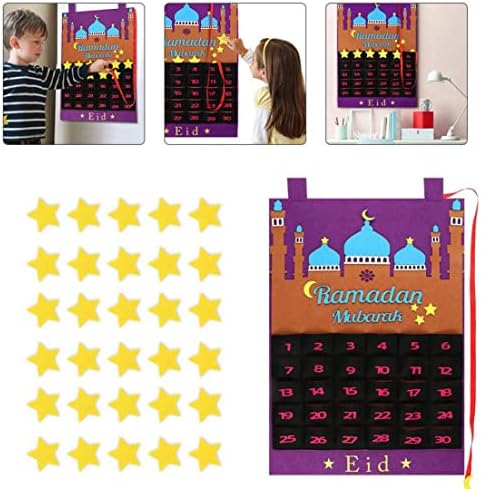 Calendário do advento do Ramadã Eid Mubarak Calendário Ramadã Ramadã pendurar calendário calendário Ramadan Calendário