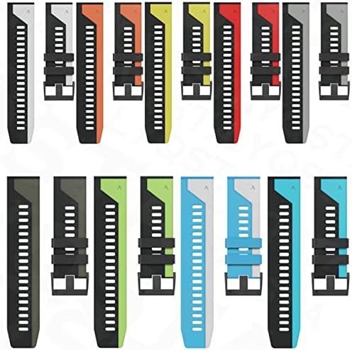 Adaara Sport Silicone Watch Band Strap para Garmin Fenix ​​6x 6 Pro 5x 5 mais 3 h Smartwatch 22 26mm EasyFit Raple Bread