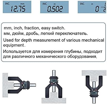 Slatiom Deptomômetro Digital Alta Precisão 0-80mm Medição de Medição Palavras de Profundidade de Eragésmo para DIY Indicador