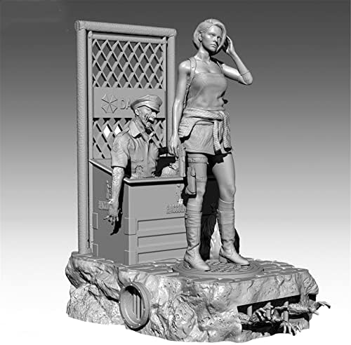 1/24 Modelo de soldado de resina Modelo de ficção científica Warrior e zumbi kit em miniatura // ln8-96