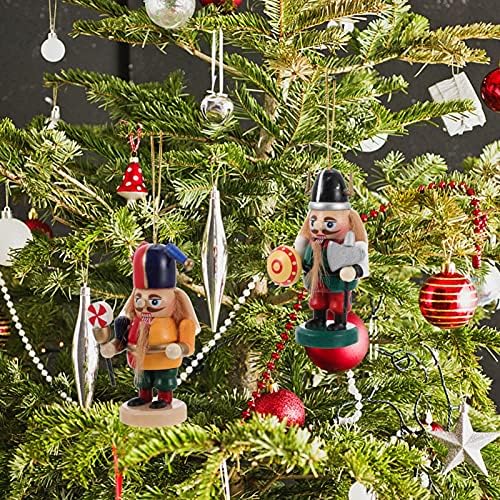 ABOOFAN 6PCS Christmas Nutcracker Adornamentos Festival pingentes Puppets Hanging Decors