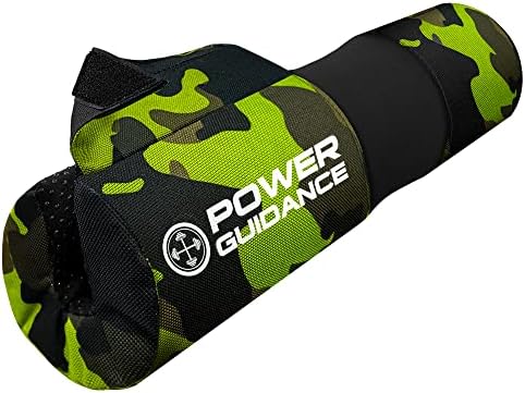 Potência Orientação de energia Barbell Squat Pad - Pescoço e ombro protetora de protetora tiras de velcro embutidas e pontos anti