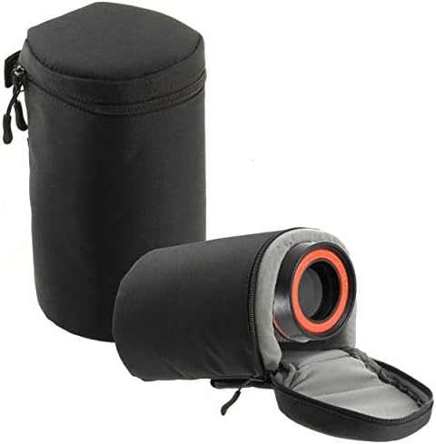 Navitech Black Water Resistente à câmera Lente Case Protetive Bolsa compatível com a Canon EF 28-300mm f/3.5-5.6L é USM | Canon EF