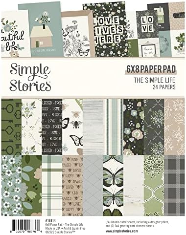 Histórias simples blocos de papel dupla face 6 x8 24/pkg-a vida simples -IMP18814