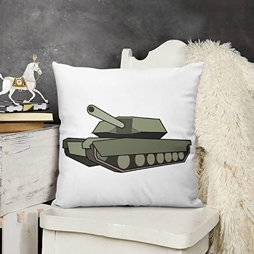 Capas de travesseiros de arremesso de tanque de desenho animado Conjunto de 2 estojo de almofada para sofá -sofá de brophases decorativas