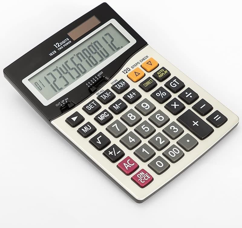 Calculadora Ganfanren Programador Universal 120 Cheques de imposto de verificação de 120 dígitos Bateria e energia solar Dual