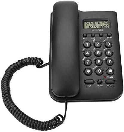 Telefone com fio com exibição de identificação de chamadas, com fio Retro clássico de telefone fixo telefônico Telefone com