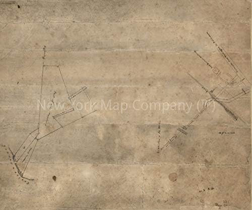Fotografias infinitas 1840 Mapa | No. 1. Terras do condado de N.E. Mile Stone & John C. Rives 'Farm: Washington D.C. A