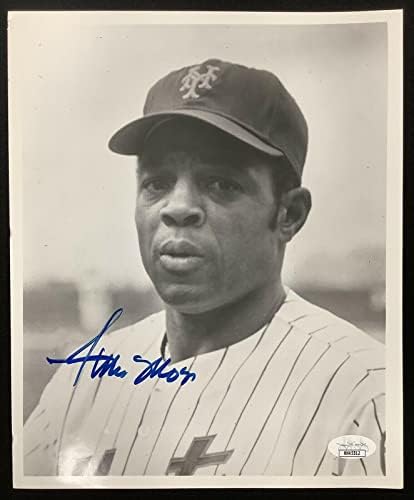 Willie Mays assinada foto 8x10 beisebol diz hey kid ny mets sf giants hof jsa - fotos autografadas da MLB