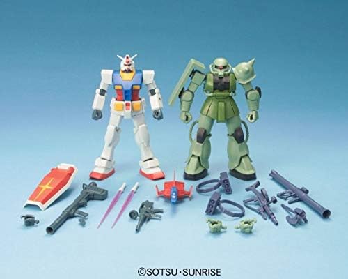 Bandai Hobby Gunpla Starter Conjunto: Gundam vs. Zaku II, figura de ação de Bandai HGUC