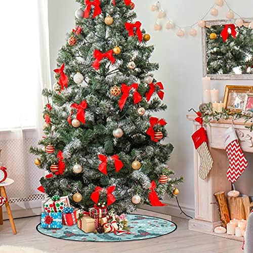 Bagas de frutas deixam a árvore de Natal da árvore de natal Tree à prova d'água Taxa de bandeja tapete sob o acessório da