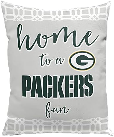 Northwest NFL Green Bay Packers Sweet Home Fan Pillow, cores da equipe, 15 x 12