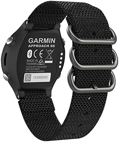 HEPUP 15mm Sport Nylon Watchband Band Strap for Garmin Approach S6 Smart Watch for Garmin Forerunner 735XT/220/230/335/620/630