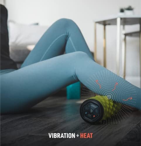 Sidekick Flare Roller de espuma vibratória | Muitos recursos | Massageador para dor nas costas | Vibração, calor, texturas intercambiáveis