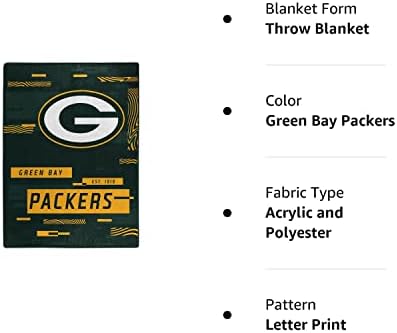 Northwest Enterprises NFL Digitize Design Plush Raschel Thow Blanket, 60 x80