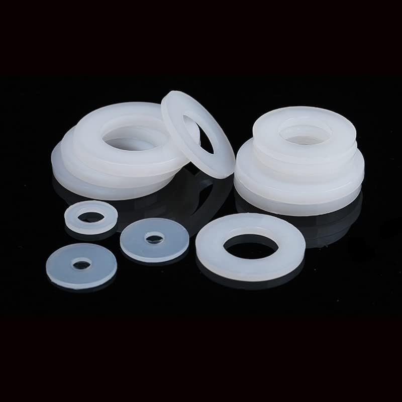Lavadora de nylon de plástico branca de 100pcs M2 m2.5 m3 m4 m5 m6 m8 lascas plainhas de espanhas planas arruela anel
