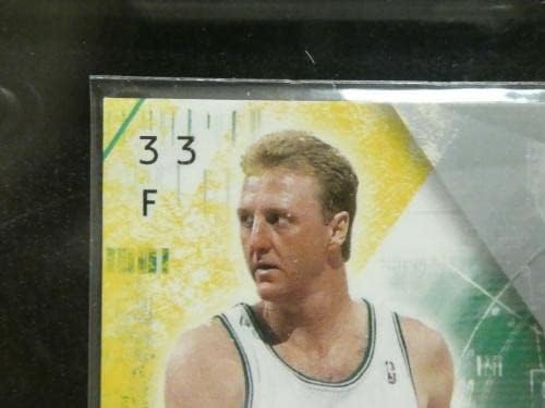 2004 UD SPX Winning Materials Game Wast Jersey Patch Auto Larry Bird 039/100 - NBA Autographed Game Usado Jerseys