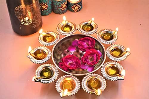 Bênção Decoração Diya forma Urli decorativo de flor para tigela artesanal em casa Para flores flutuantes, decoração de