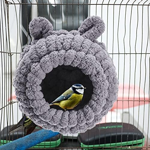 IPETBOOM BUNNY decoração de inverno quente casa de pássaro fofo papagaio de pássaro pendurado hammock hammock galpur