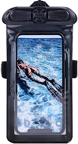 VAXSON Telefone Case Black, compatível com Samsung Galaxy A04E Bolsa à prova d'água Saco seco [não filme de protetor de tela]
