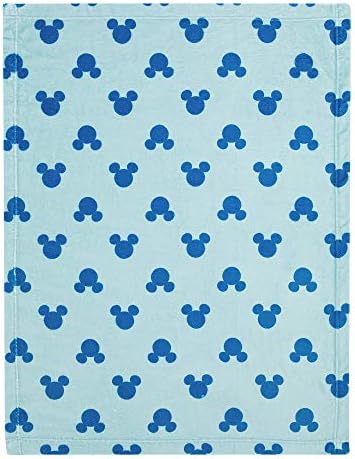 Lambs & Ivy Disney Baby Forever Mickey Mouse Blue Soft Fleece Baby Clanta