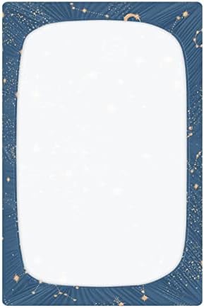 Baby Galaxy Space Crib Sheet para meninos meninas, lençóis de colchão de criança, se encaixa no colchão de berço de