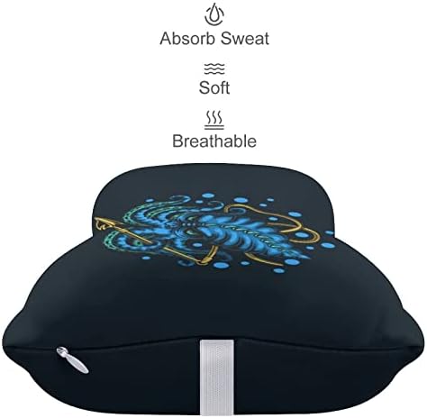 Monstro Kraken Color Car pescoço travesseiro de 2 travesseiros de apoio de cabeça em forma de osso para o carro de