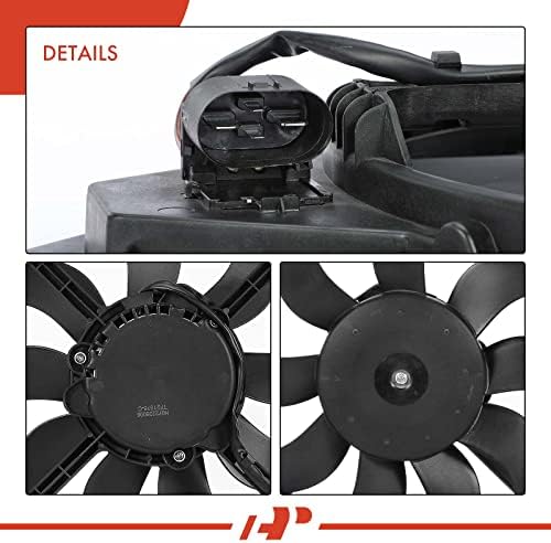 Conjunto do ventilador do radiador do motor A-premium compatível com Chevrolet Trax 2013-2014, L4 1.4L, substitua 95392642