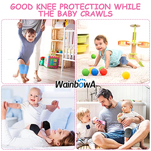 Wainbowa Baby Crawling Anti -Knee Pads, Proteção de joelhos, cotovelos e pernas, bebês unissex bebês jovens, aprenda a mecar crianças