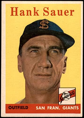 1958 Topps 378 Hank Sauer San Francisco Giants Ex/Mt Giants