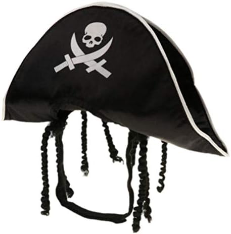 Amofun Skull Hat Delicate Pirate Design Hat Pet Pet Halloween Hat Hat Hat Hat Decoration Costume para festa de Halloween
