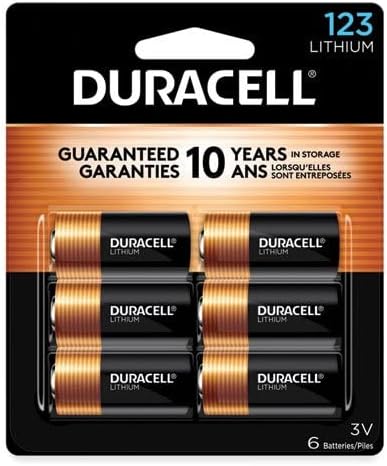 Duracell, Foto Electron Lithium Battery DL123AB - 3 V cada x 6 pacotes