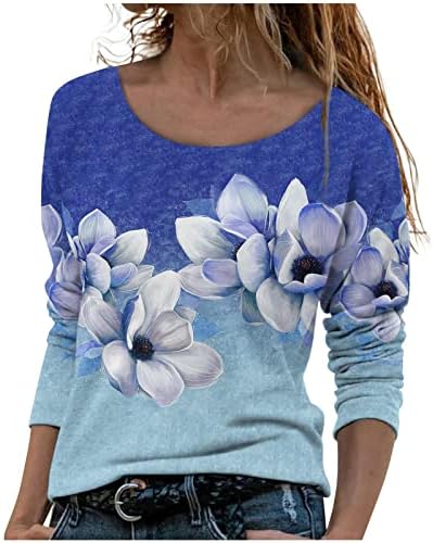 Royal Blue Teen Girls Tee Gradiente Poppy Flower Print Slim Tunic Top Top Camisole