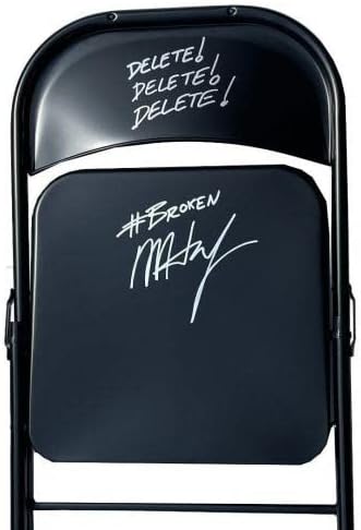 Matt Broken Hardy assinou a inscrição Excluir! X3 Cadeira de aço WWE AEW TNA JSA COA - Cartões de luta livre autografados