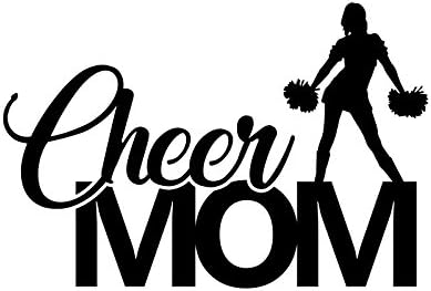 Cheer Mom Sports Vinyl Decalque de 6 polegadas