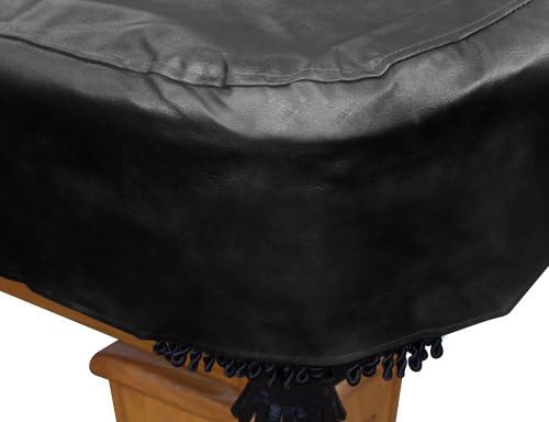 Tampa de mesa de couro para couro pesado preto de 8 ' - capa de mesa de bilhar com 8 pés