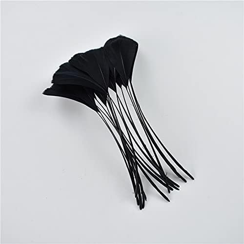 50 PCS Feathers de faisão preto para artesanato decoração de festa de casamento galo de ganso Avestruz Feather DIY Acessórios Dream