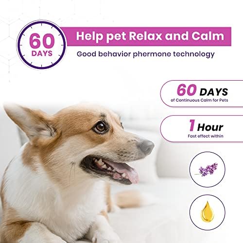 Colar calmante para cães 3 pacotes de alívio de ansiedade cão colar de feromônio 60 dias liberação liberação liberação