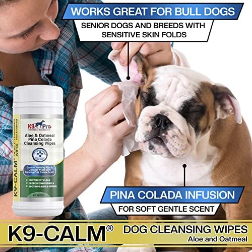 K9 Pro lenços para cães para patas e desodorização de limpeza de bunda - todos os lenços naturais de animais de estimação para