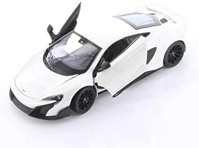 Carro Diecast com vitrine - McLaren 675lt Coupe, branco - Welly 24089wwt - 1/24 Escala Diecast Model Toy Car Car