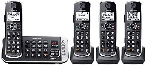 Panasonic® Link2Cell Bluetooth® Dect 6.0 Sistema de telefone sem fio expansível com sistema de resposta digital, KX-TGE674B