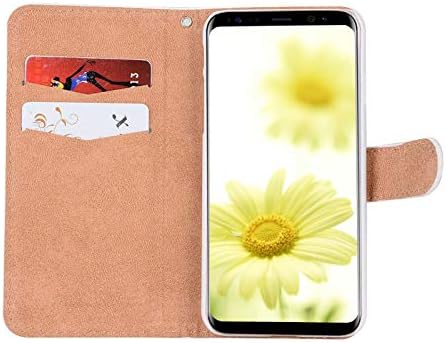 Artfeel Diamond Wallet Case para Samsung Galaxy A52 com protetor de tela, luxuoso Caso de couro com suporte de cartão 3D Madeiras