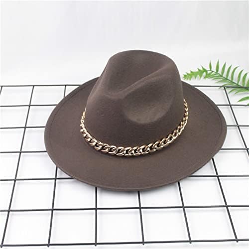 Unissex Solid Solid Fashion Vintage Classic Cowboy Cowgirl Hat com anéis de metal Sun Straw Hat Wide Brim Beach leve