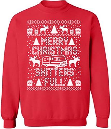 Pekatees feliz natal shitters shishirt shitters suéter completo feio de Natal