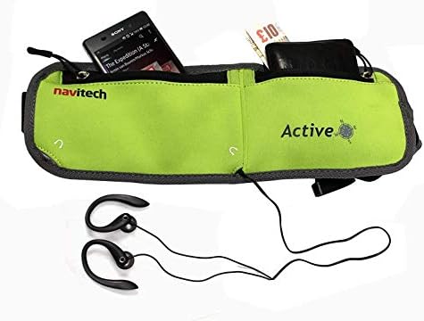 Navitech Green Mp3/MP4 Running/Jogging Water resistente a cintura/cintura compatível com a prova d'água exeze wmr