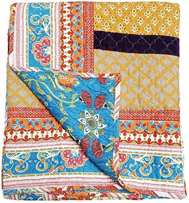 Groenlândia Home Thalia Cotton Quilt Conjunto, 5 peças Full/Queen, multicolor