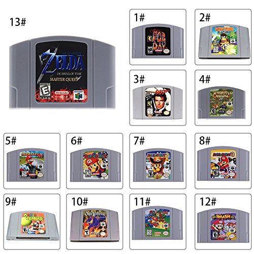 Para Nintendo 64 N64 Mario Smash Bros Zelda Card de console de cartucho de videogame de videogame de 64 bits em inglês